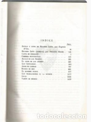 Libros antiguos: OBRAS COMPLETAS DE RICARDO LEON, TOMO I - Foto 4