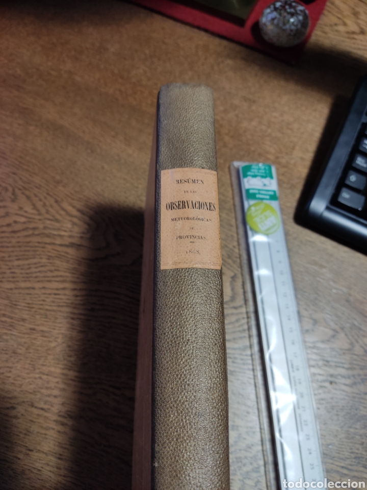 Libros antiguos: Resumen de las observaciones meteorologicas, madrid 1870 - Foto 3
