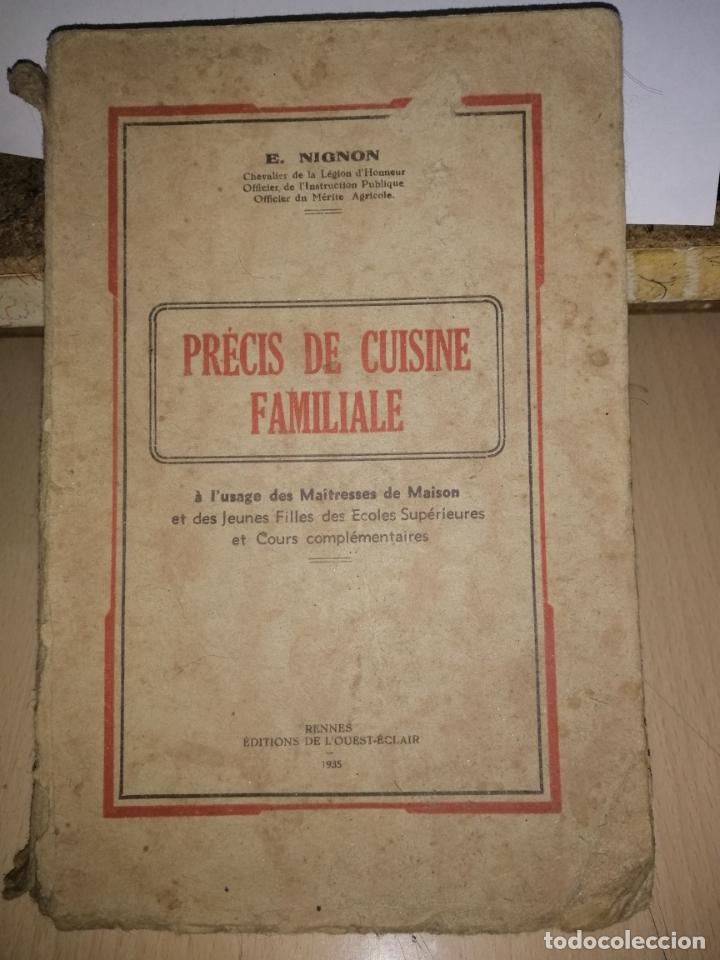 Libros antiguos: Pr&eacute;cis de cuisine familiale, E. Nignon, 1.935 - Foto 1