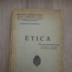 Libros antiguos: ETICA - FELICIANO GONZALEZ RUIZ - 1929. Lote 301270178