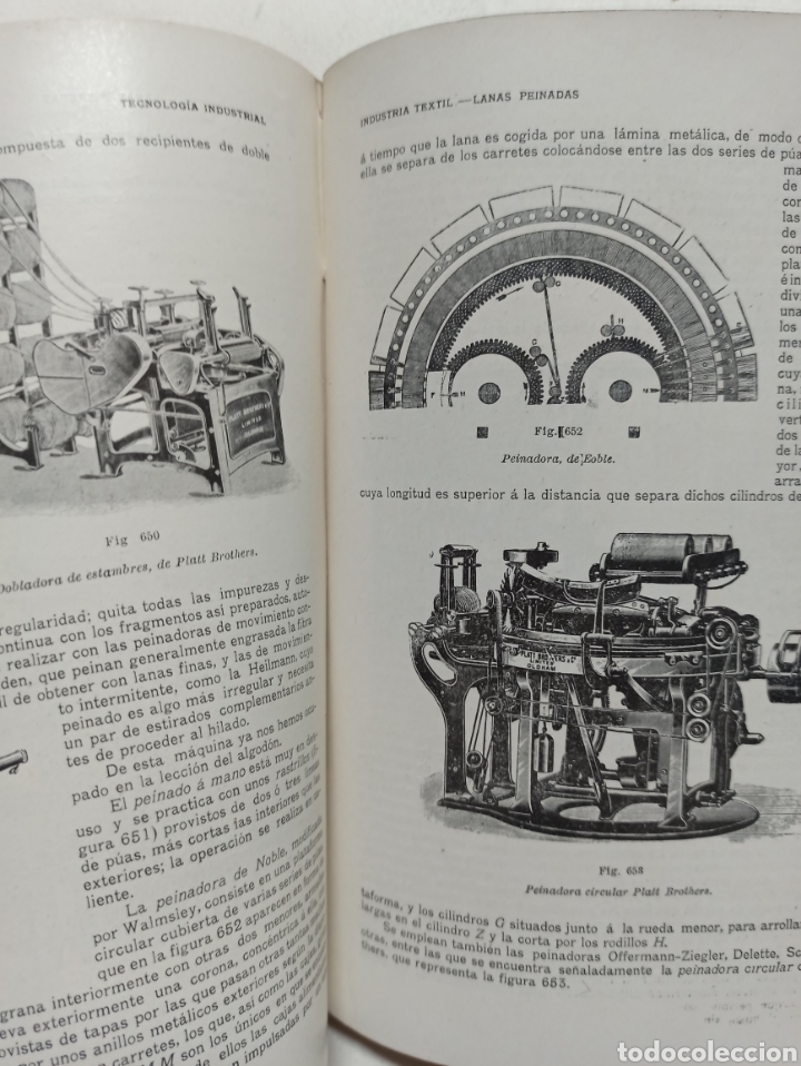 Libros antiguos: CASTEDO: TECNOLOGIA INDUSTRIAL. Motores, Metales, Electrotecnia. Textil. Artes graficas... Año 1911 - Foto 23 - 302524223