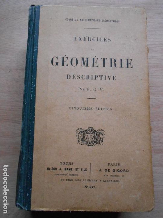 Libros antiguos: GEOMETRIE DESCRITIVE 1920 - Foto 1