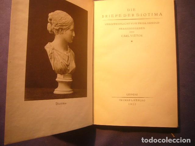 Libros antiguos: H&Ouml;LDERLIN: - DIE BRIEFE DER DIOTIMA - (LEIPZIG, 1921) - Foto 1