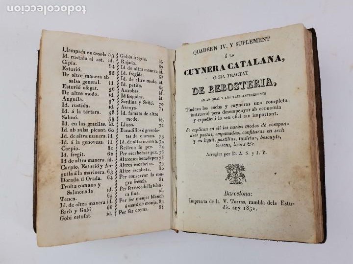 Libros antiguos: L-5463. LA CUYNERA CATALANA, Y TRACTAT DE REBOSTERIA. 1851-55. - Foto 11 - 302979508