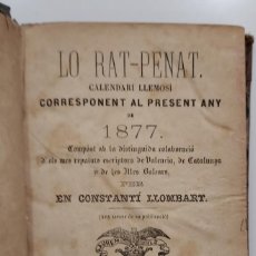 Libros antiguos: LO RAT-PENAT CALENDARI LLEMOSI 1877 1883 1884 EN UN VOLUMEN. CONSTANTI LLOMBART. VALENCIA. Lote 303082448