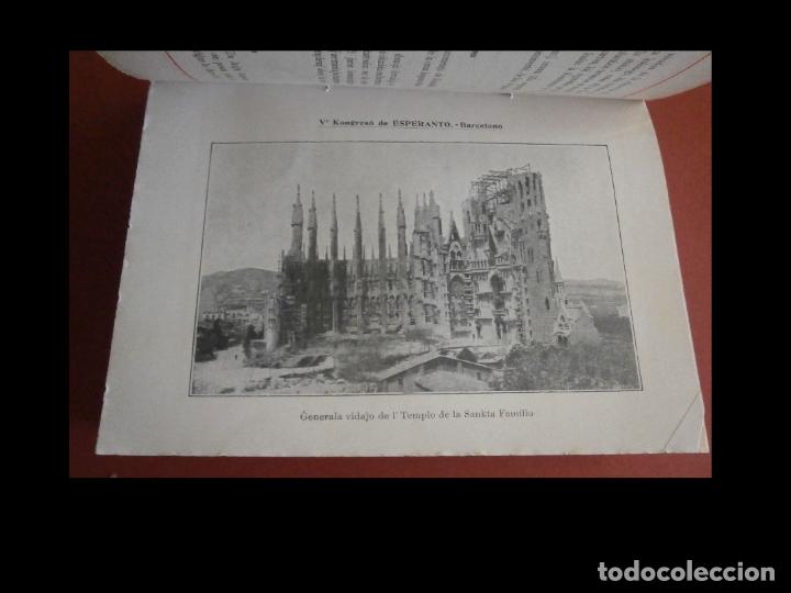 Libros antiguos: Libro de la V&ordf; Kongreso de Esperanto. Barcelono 1909 - Foto 3