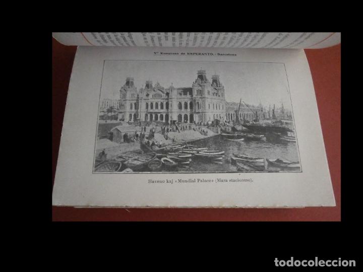 Libros antiguos: Libro de la V&ordf; Kongreso de Esperanto. Barcelono 1909 - Foto 4