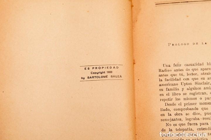 Libros antiguos: Radio Mental - Upton Sinclair - 1933 - Autohipnosis - Foto 4
