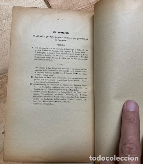 Libros antiguos: EL CENTENARIO DE LAS COSTES DE CADIZ - M.S.B. - 1913 - Foto 6