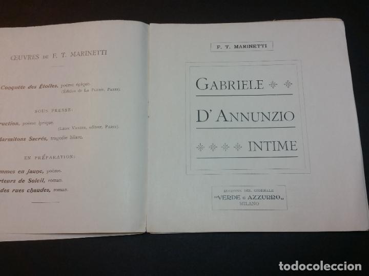 Libros antiguos: 1905 - MARINETTI. D’Annunzio intimo - 1ª ED. - Foto 3 - 303968373