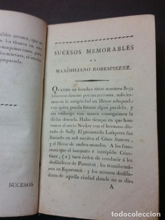 Libros antiguos: 1802 - Sucesos memorables de Maximiliano Robespierre - Foto 6