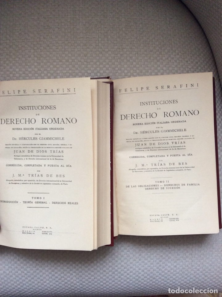 Libros antiguos: INSTITUCIONES DE DERECHO ROMANO. FELIPE SERAFINI. - Foto 2