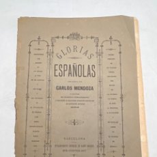 Libros antiguos: GLORIAS ESPAÑOLAS. CARLOS MENDOZA. CUADERNO 32. EDITORIAL RAMON MOLINAS. BARCELONA