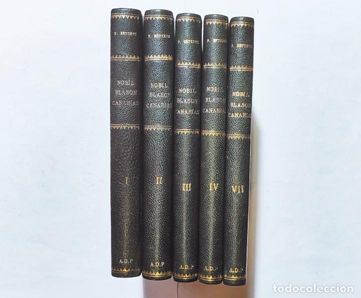 Antiquarische B&uuml;cher: FRANCISCO FERNANDEZ B&Eacute;THENCOURT. NOBILIARIO Y BLAS&Oacute;N DE CANARIAS. 1878 - 1886. TOMOS 1, 2, 3, 4, 7.