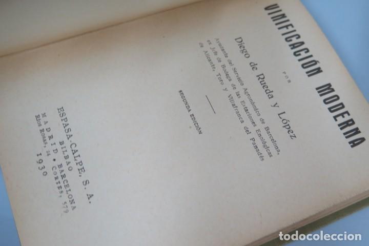 Libros antiguos: 1930.- VINIFICACION MODERNA. DE RUEDA Y LOPEZ - Foto 2