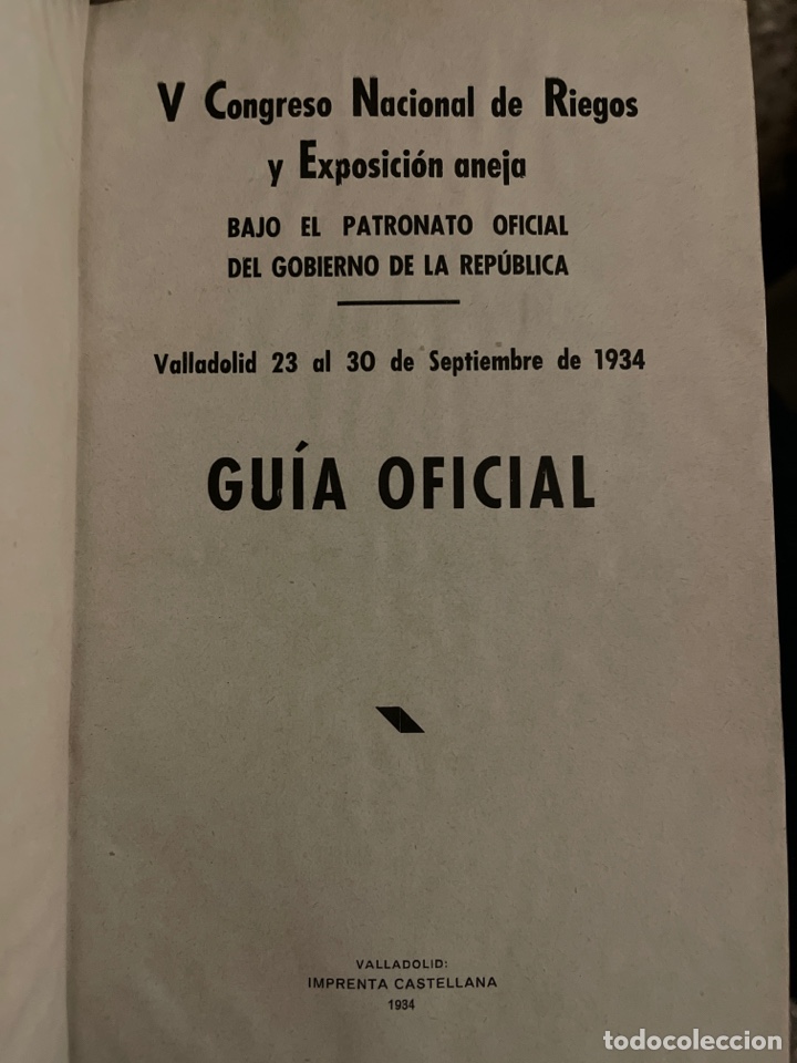 Antiquarische B&uuml;cher: V congreso nacional de riesgo. Valladolid 30-9-34