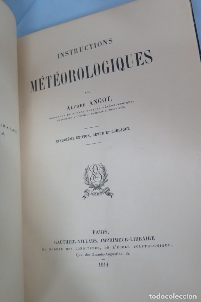 Libros antiguos: 1911.- Instructions m&eacute;t&eacute;orologiques. ANGOT - Foto 2