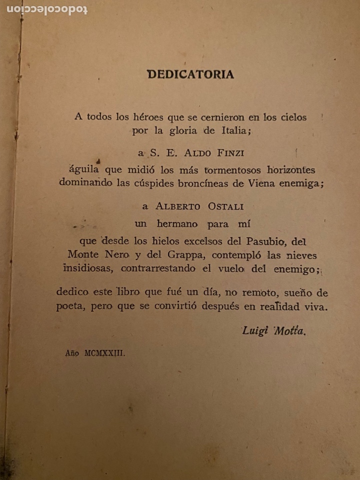 Libros antiguos: el aeroplano negro de Luigi Motta - Foto 2