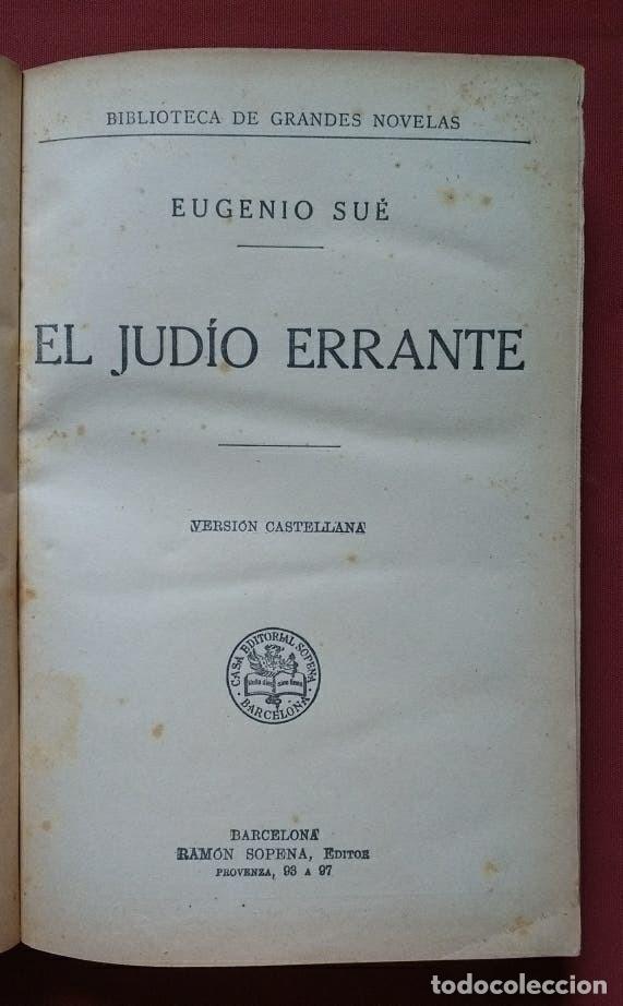 Libros antiguos: EL JUDIO ERRANTE - - Foto 2