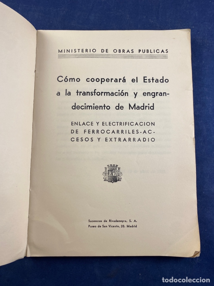 Libros antiguos: Como cooperar&aacute; el estado a la transformaci&oacute;n y engrandecimiento de Madrid - Foto 2