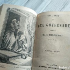 Libros antiguos: ANTONIO BRESCIANI: DELL'ARTE DI BEN GOVERNARE (1872), IL TRIONFO DELLA CLEMENZA (1873) Y OTRAS OBRAS. Lote 307505863