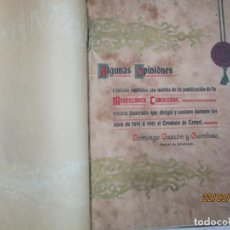 Libros antiguos: TERUEL - ALGUNAS OPINIONES Y JUICIOS...SOBRE EDICIÓN MISCELÁNEA TUROLENSE - GASCÓN Y GUIMBAO - 1903