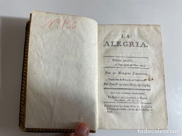 Libros antiguos: LA ALEGRIA. EL MARQU&Eacute;S DE CARACCIOLLO, 1782 - Foto 2