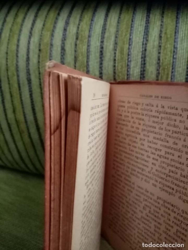 Libros antiguos: CANALES DE RIEGO - Foto 6