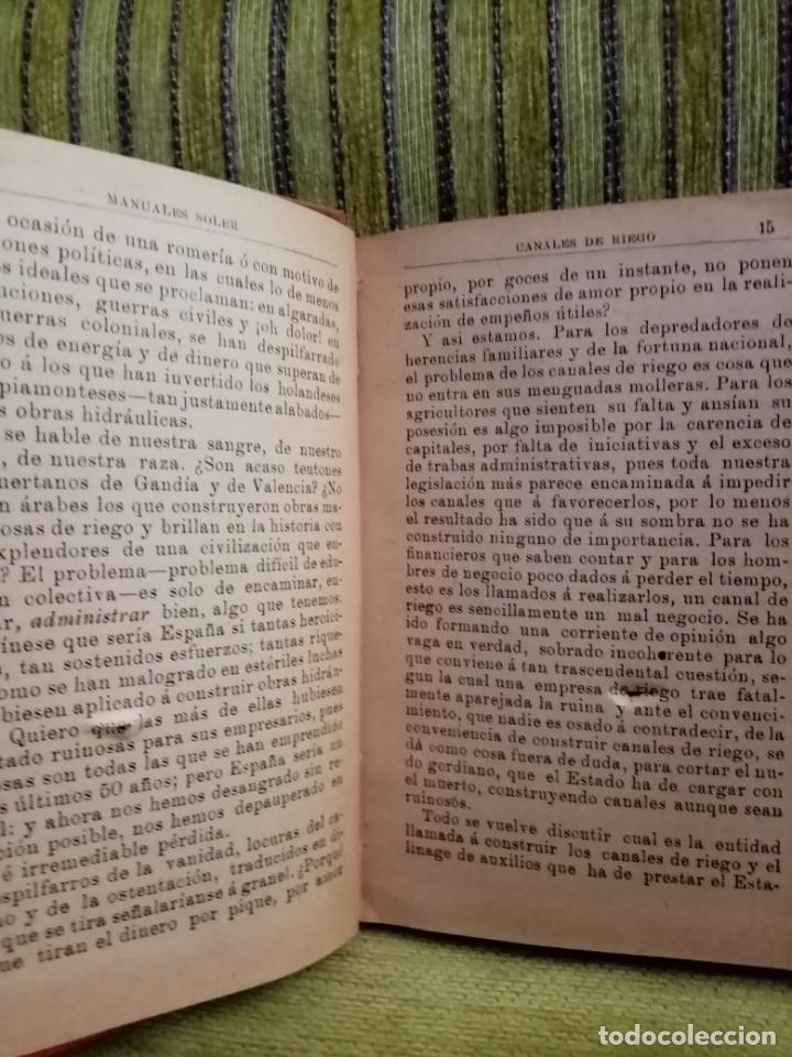 Libros antiguos: CANALES DE RIEGO - Foto 9