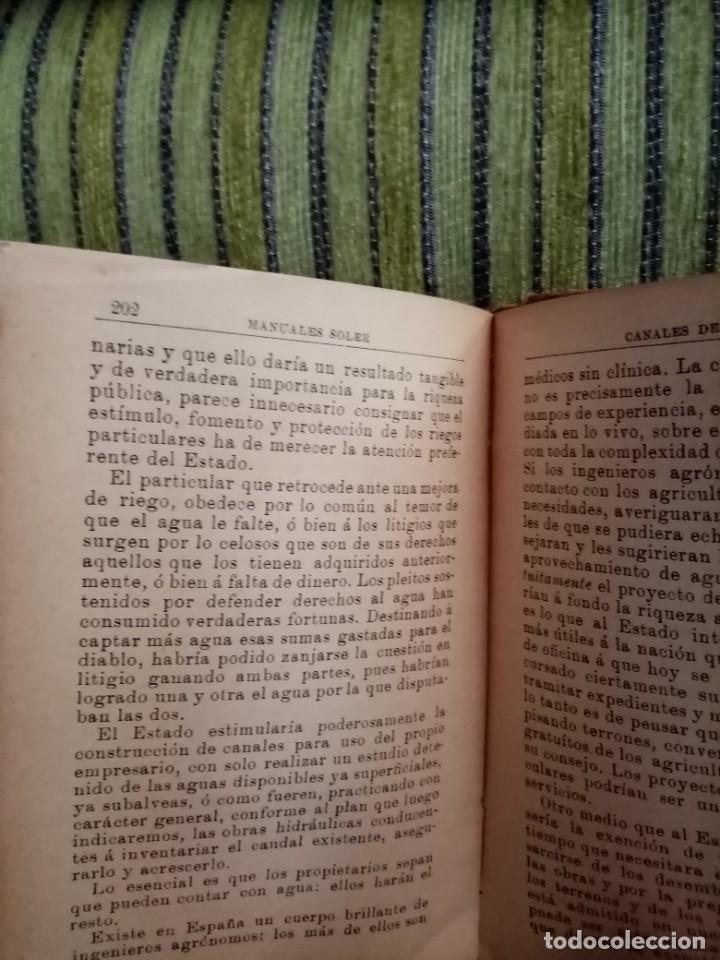 Libros antiguos: CANALES DE RIEGO - Foto 10