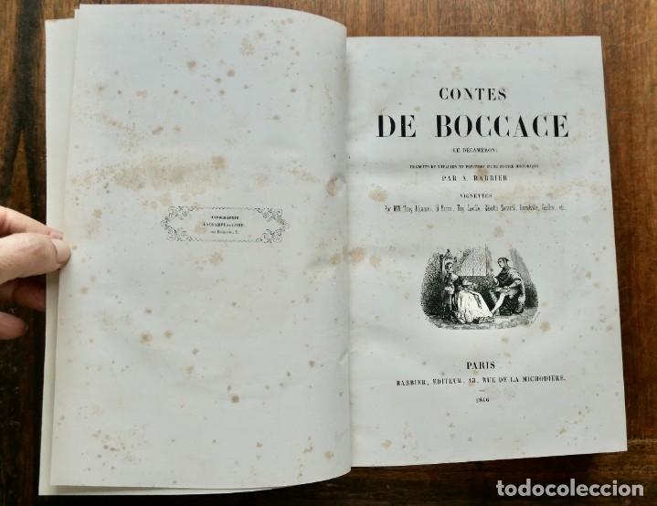 Libros antiguos: CONTES DE BOCCACE- PAR A.BARBIER 1846 - Foto 1