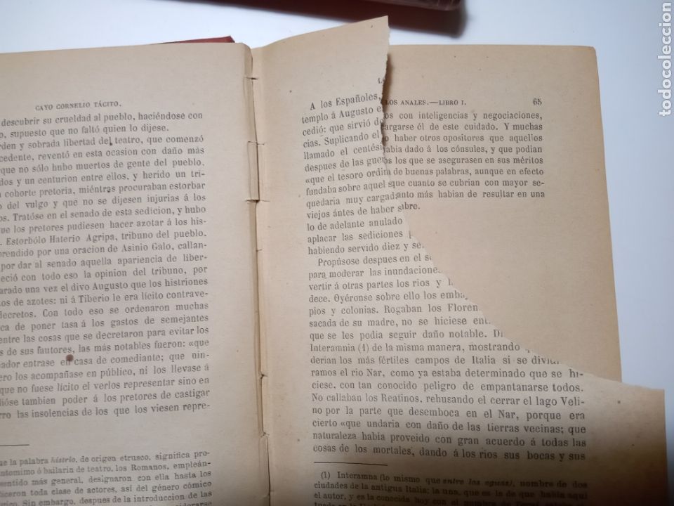 Libros antiguos: Los Anales. Cay&oacute; Cornelio T&aacute;cito. Dos tomos 1879 - Foto 6