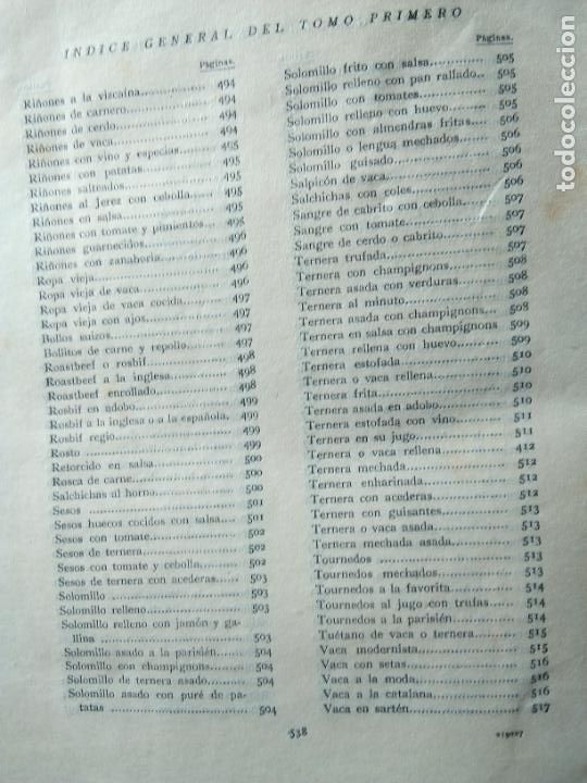Libros antiguos: LA COCINA TOMO I 1922 - Foto 6