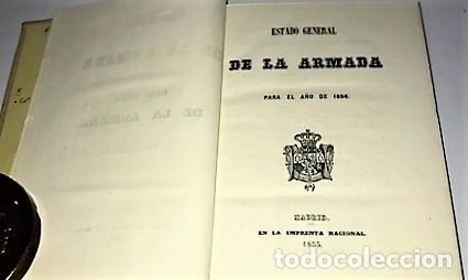 Libros antiguos: ESTADO GENERAL DE LA ARMADA PARA EL A&Ntilde;O DE 1856 ... 1855 - Foto 2
