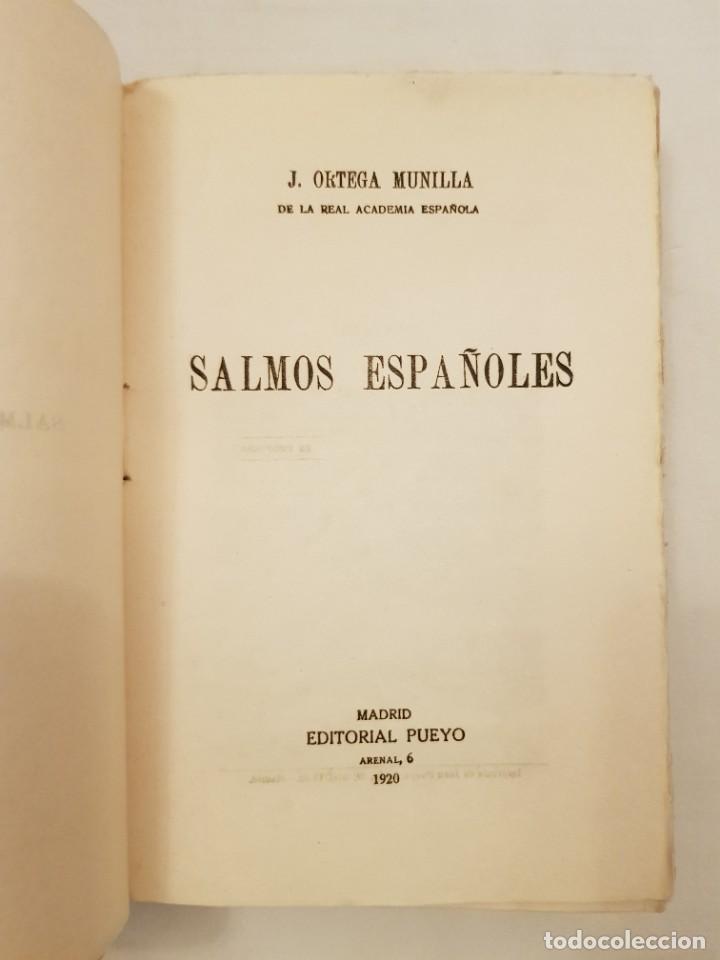 Libros antiguos: Salmos espa&ntilde;oles. Jos&eacute; Ortega Munilla. - Foto 4