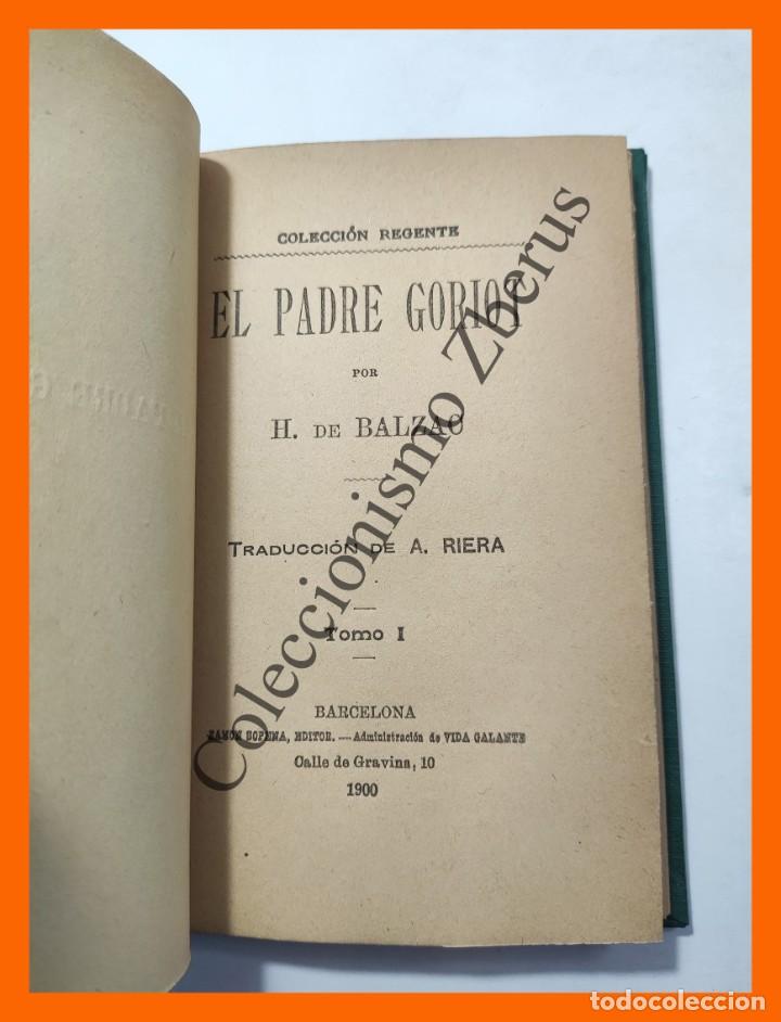 Libros antiguos: El Padre Goriot (2 Tomos) - H. de Balzac - Foto 2