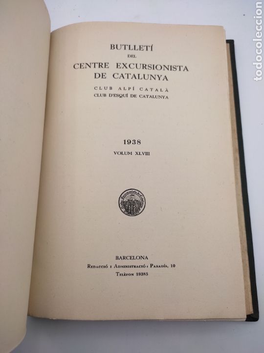 Libros antiguos: Butllet&iacute; centre excursionista Catalunya 1938 - Foto 1