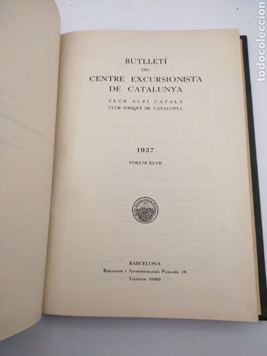 Libros antiguos: Butllet&iacute; centre excursionista Catalunya 1937 - Foto 1