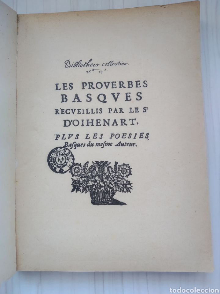 Libros antiguos: LES PROVERBES BASQUES - DOIHENART - Foto 2