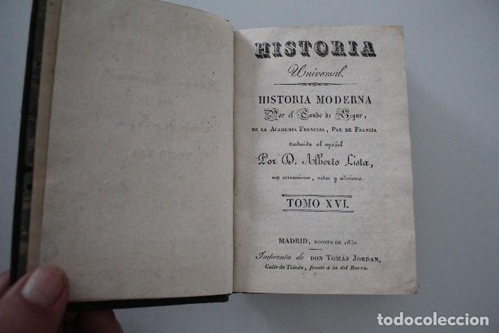 Antiquarische B&uuml;cher: HISTORIA UNIVERSAL HISTORIA MODERNA POR EL CONDE DE SEGUR MADRID 1832 TOMO XVI