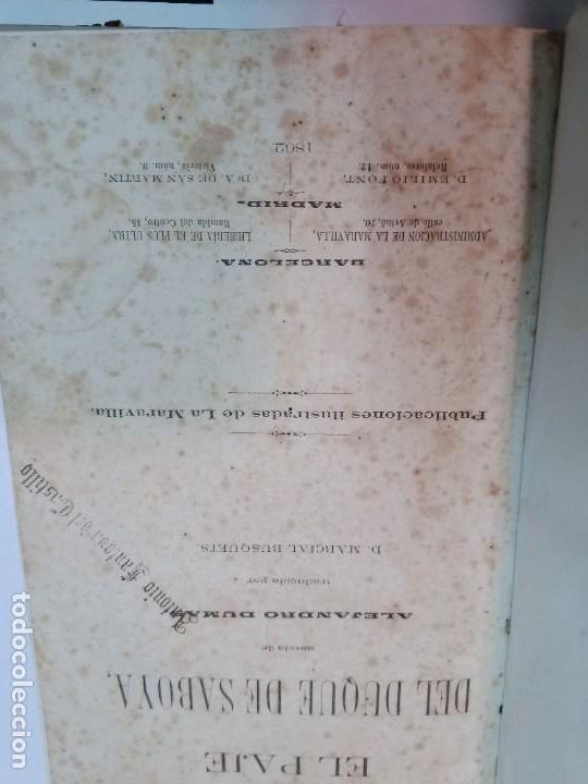 Libros antiguos: ALEJANDRO DUMAS El paje del duque de Saboya SA7463 - Foto 2