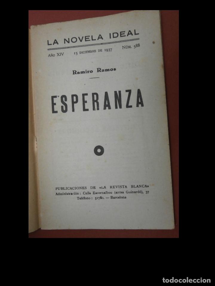 Libros antiguos: Esperanza. Ramiro Ramos La Novela Ideal. - Foto 4