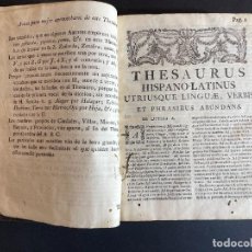 Libros antiguos: THESAURUS HISPANO LATINUS. BARTHOLOMEO BRAVO, 1787. DE REQUEJO