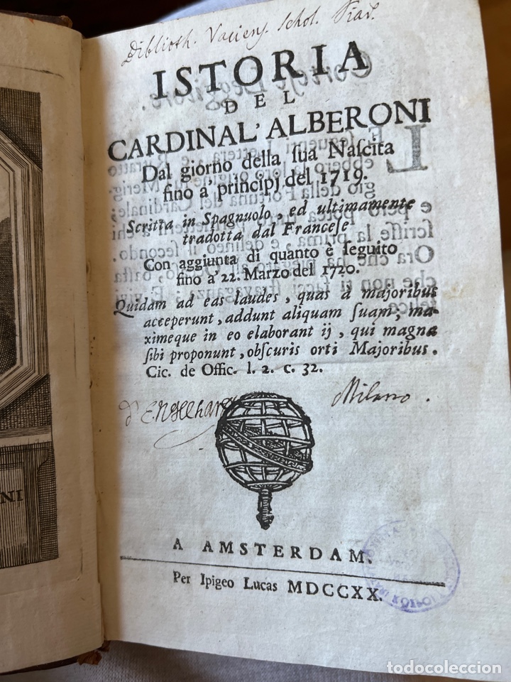 Libros antiguos: Istoria del cardinal alberoni 1720 - Foto 2