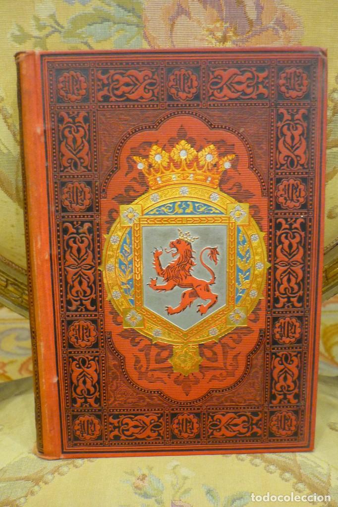 Libros antiguos: ESPA&Ntilde;A, SUS MONUMENTOS Y ARTES-SU NATURALEZA E HISTORIA: ASTURIAS Y LE&Oacute;N, DE QUADRADO. 1.885.