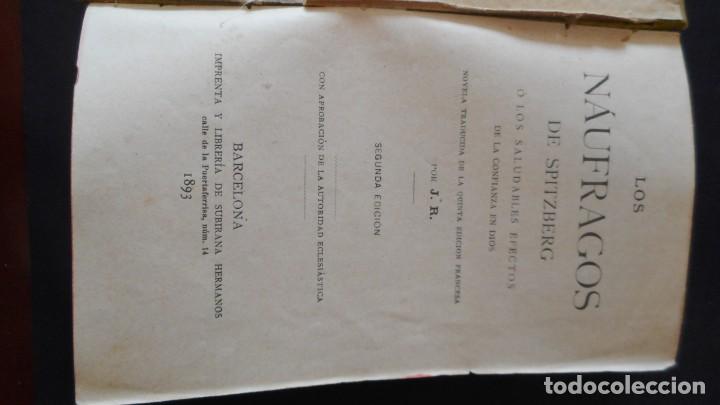 Libros antiguos: BIBLIOTECA DE LA JUVENTUD/ LOS NAUFRAGOS/ A&Ntilde;O1893 - Foto 2