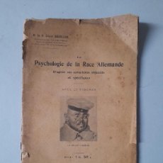 Libros antiguos: LA PSYCHOLOGIE DE LA RACE ALLEMANDE, EDGAR BÉRILLON. PARIS, 1917. Lote 313421928