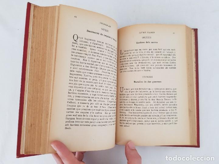 Libros antiguos: Cronica o comentaris del Rey en Jaume Primer. 1905 - Foto 7