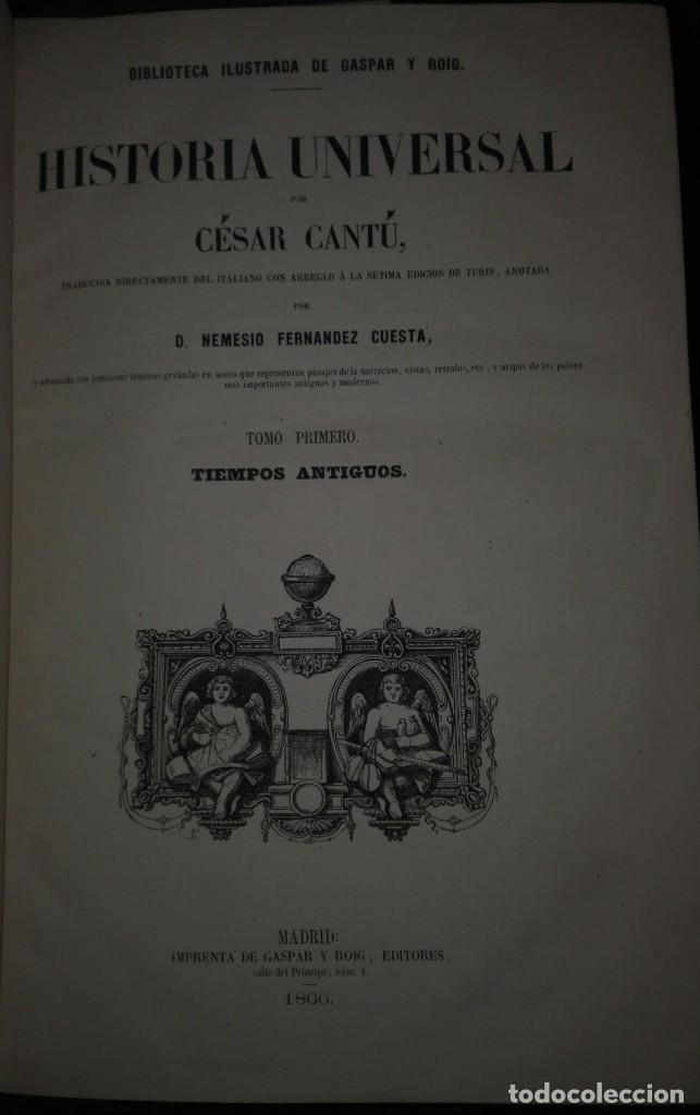 Libros antiguos: Historia Universal, C&eacute;sar Cant&uacute;. - Foto 1