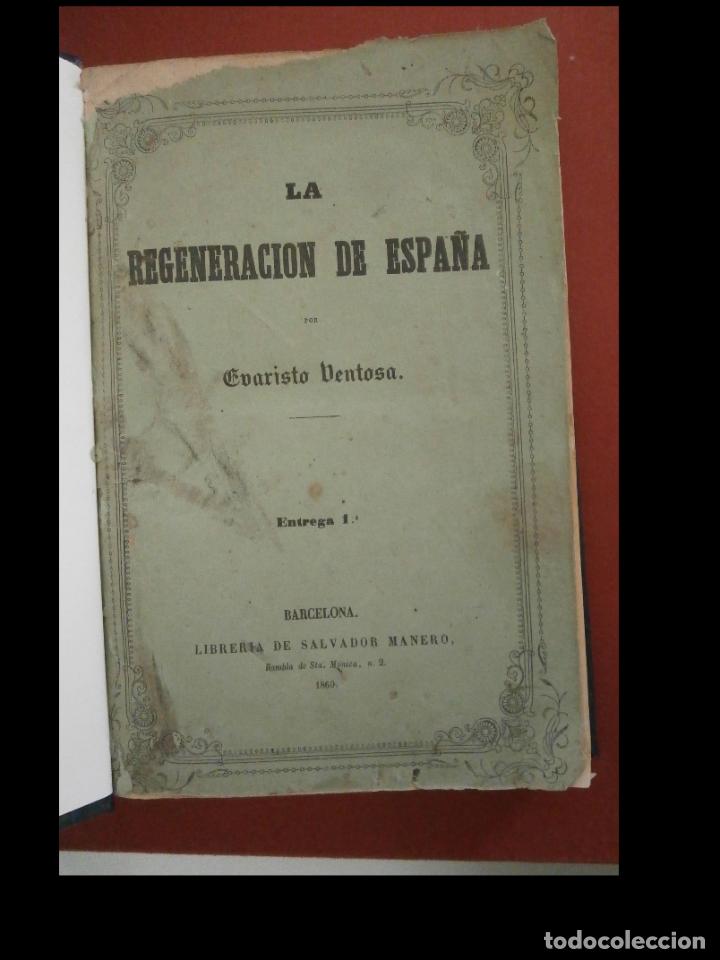 Libros antiguos: La regeneraci&oacute;n de Espa&ntilde;a. Evaristo Ventosa - Foto 1